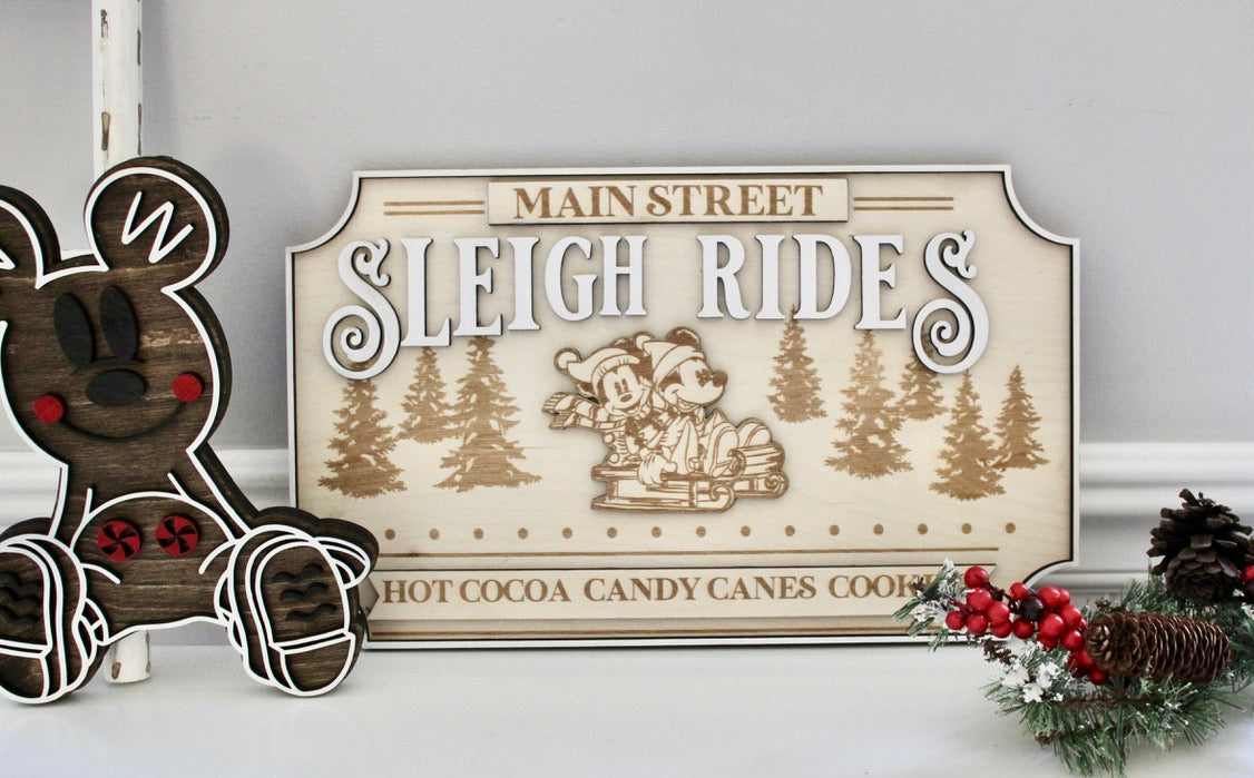 Main Street Sleigh Rides Sign