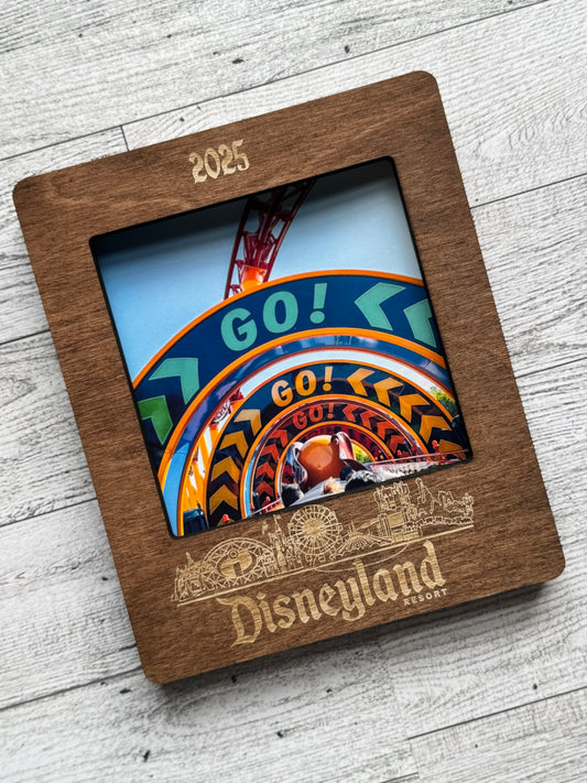 Disneyland Wooden Picture Frame – 4x4 Photo Display | Personalizable (Copy)