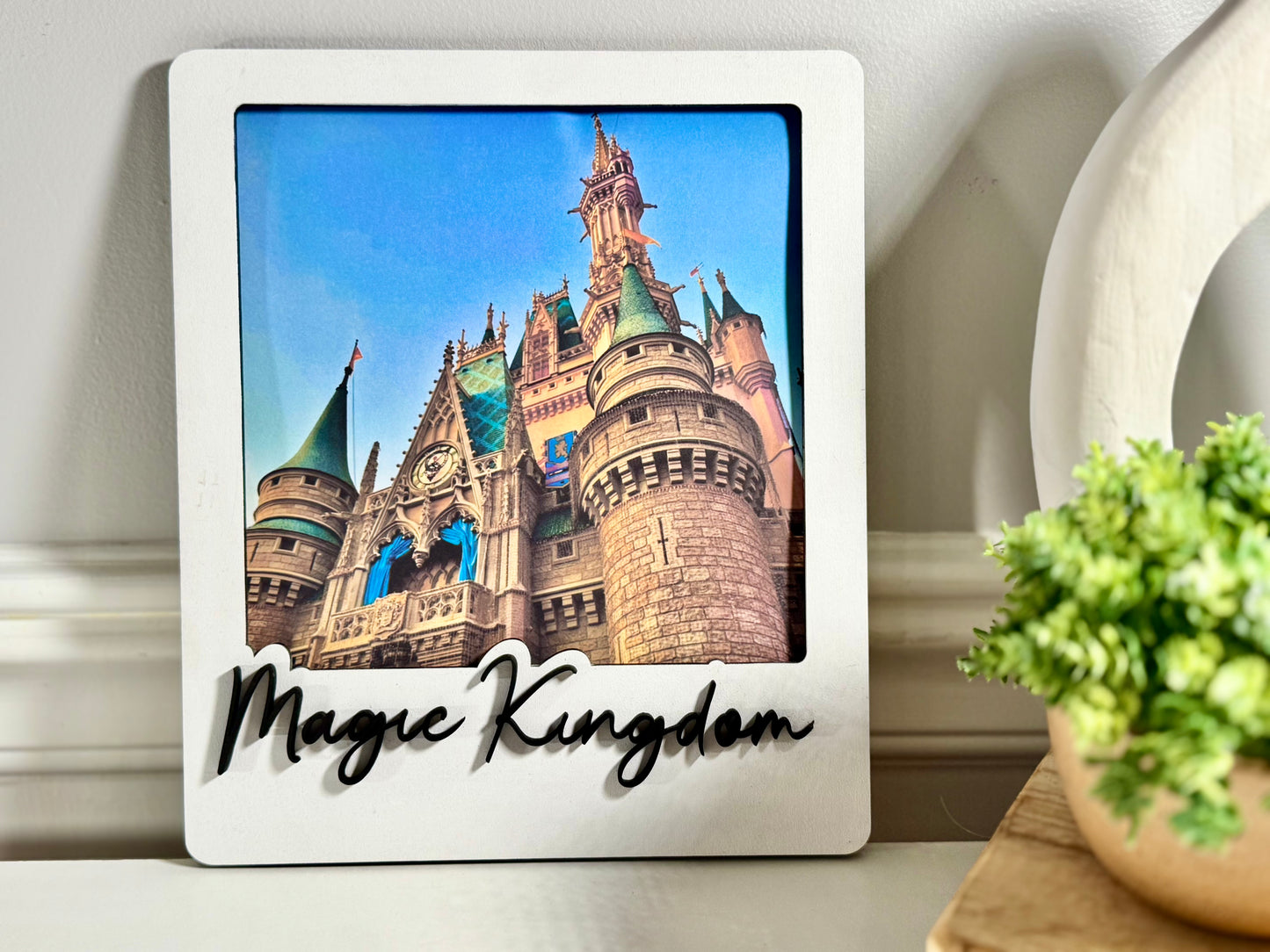 Customizable Wooden Picture Frame - Photoshoot Font – 8x8 Photo Display