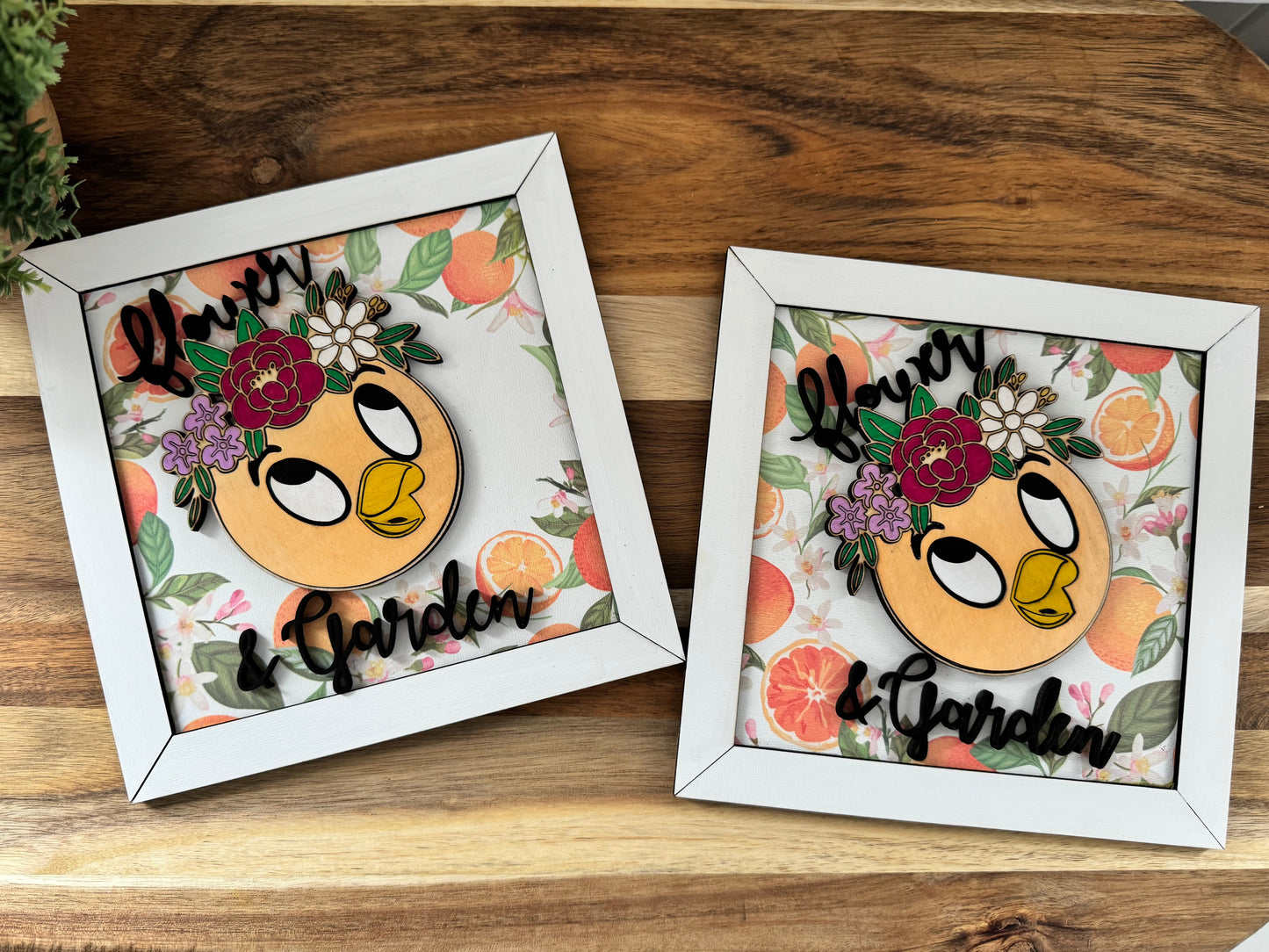 Orange Bird Flower & Garden Decor