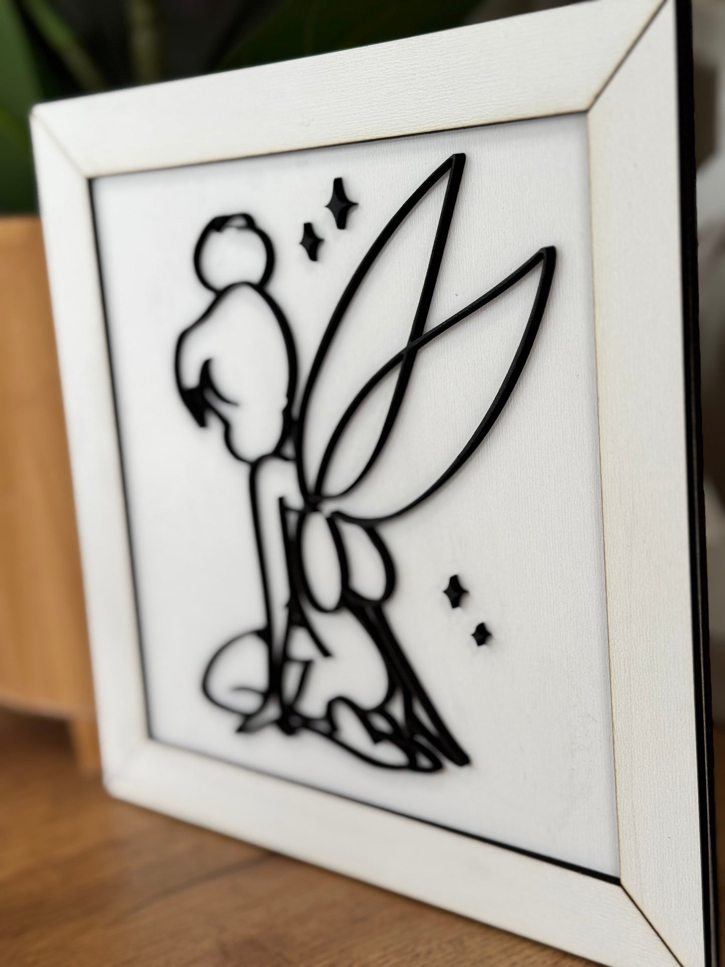 Tink Disney wooden wall decor, Tink Sketch Line Art