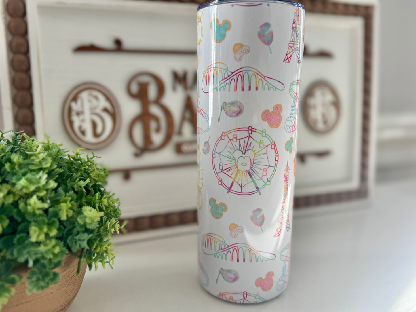 DCL Icons Pastel Rainbow Icons Personalized Stainless Tumbler