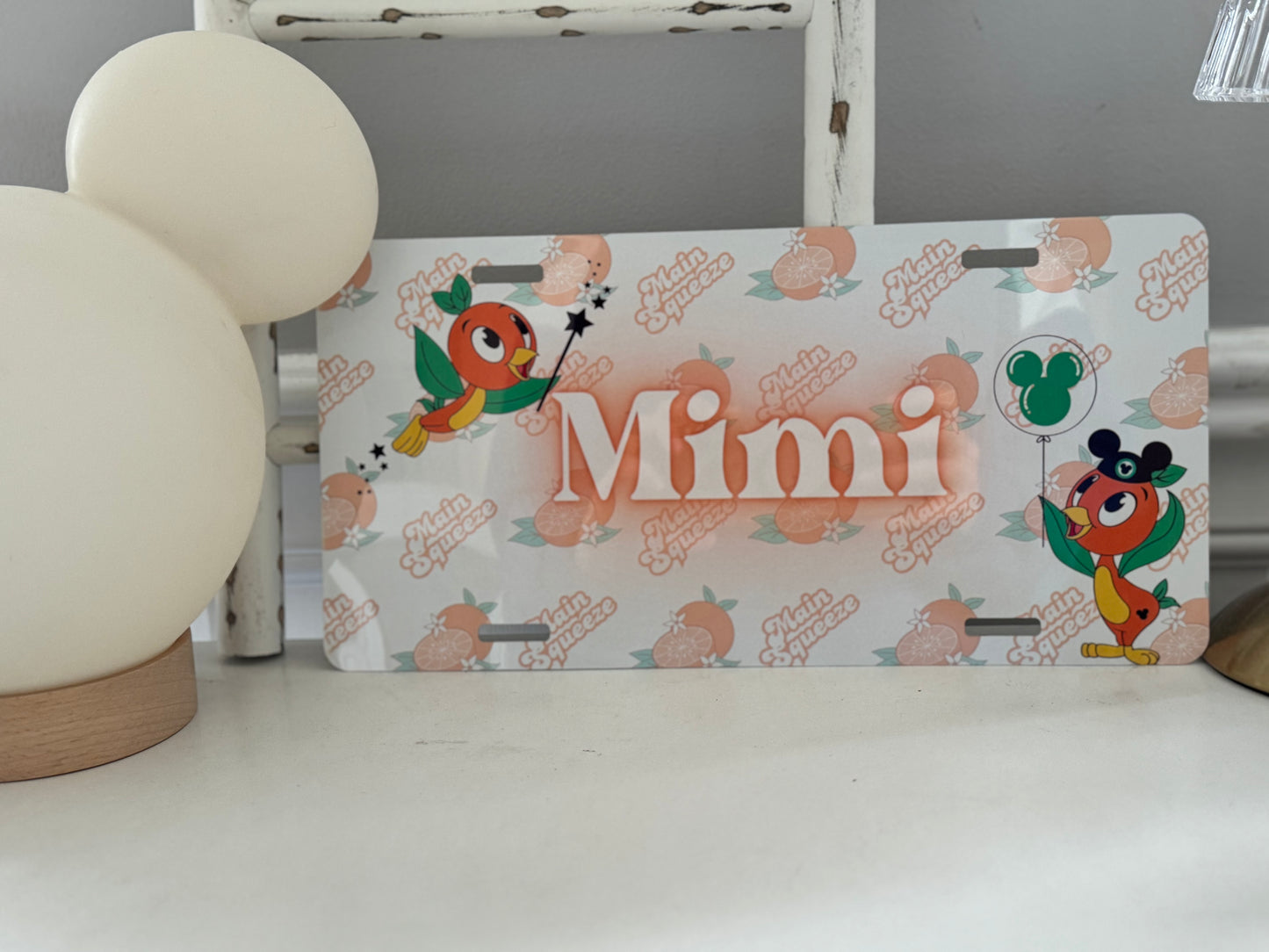 Orange Bird Stroller Tag | Personalized