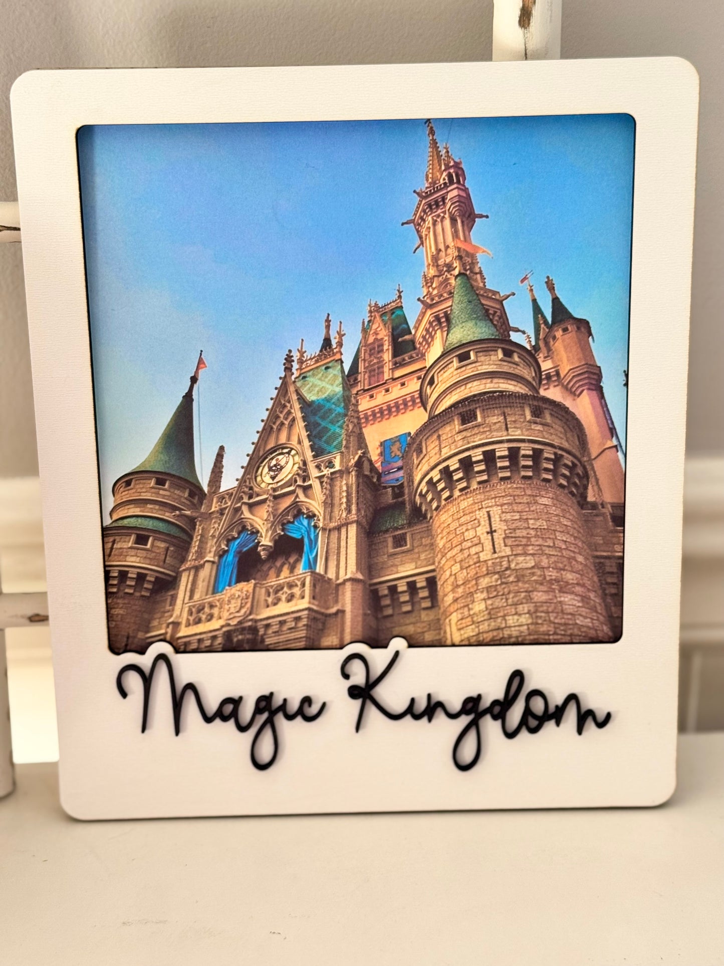 Customizable Wooden Picture Frame - Wish Font – 8x8 Photo Display