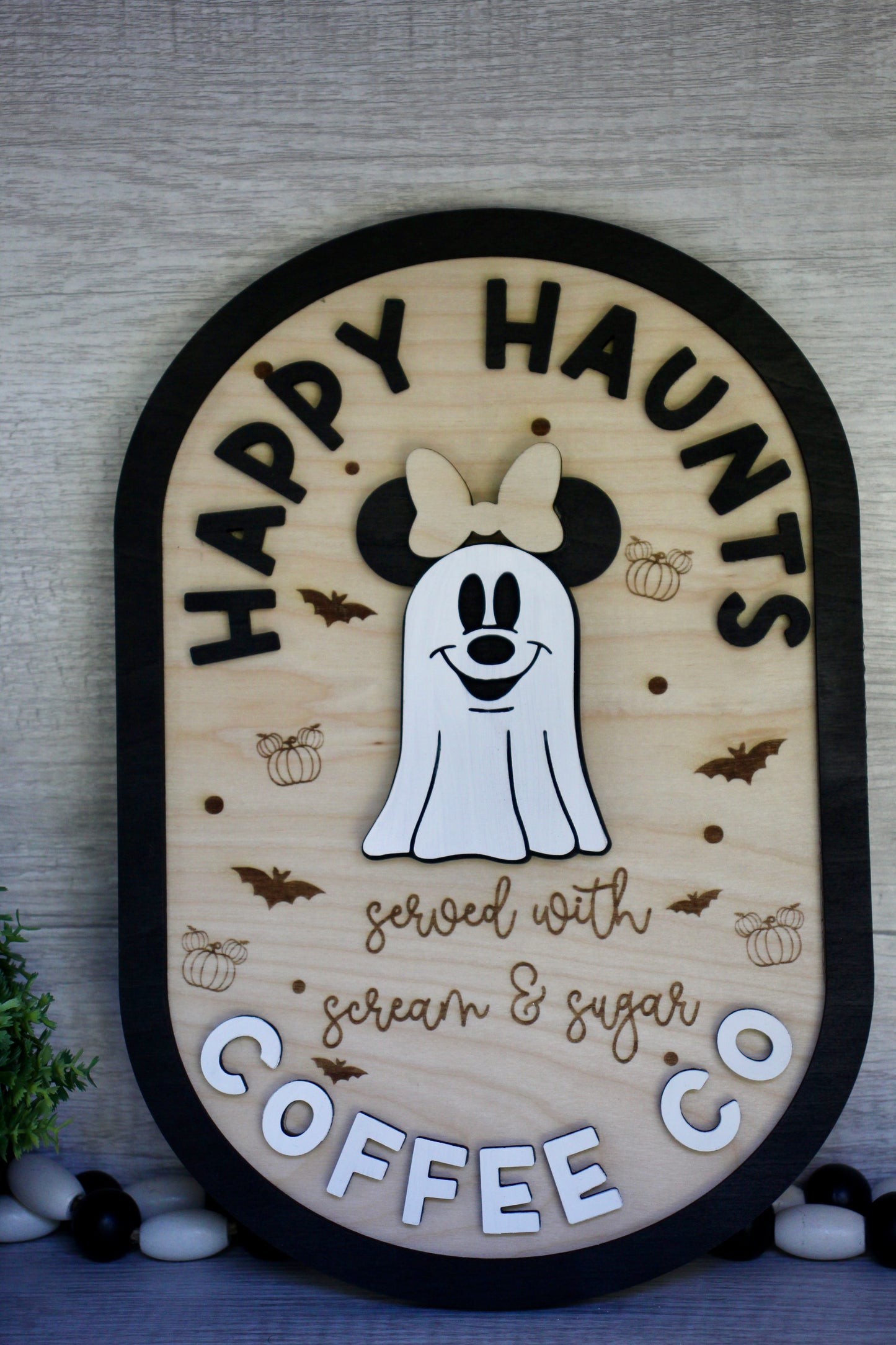 Hey Boo Halloween Decor, Coffee Bar Decor
