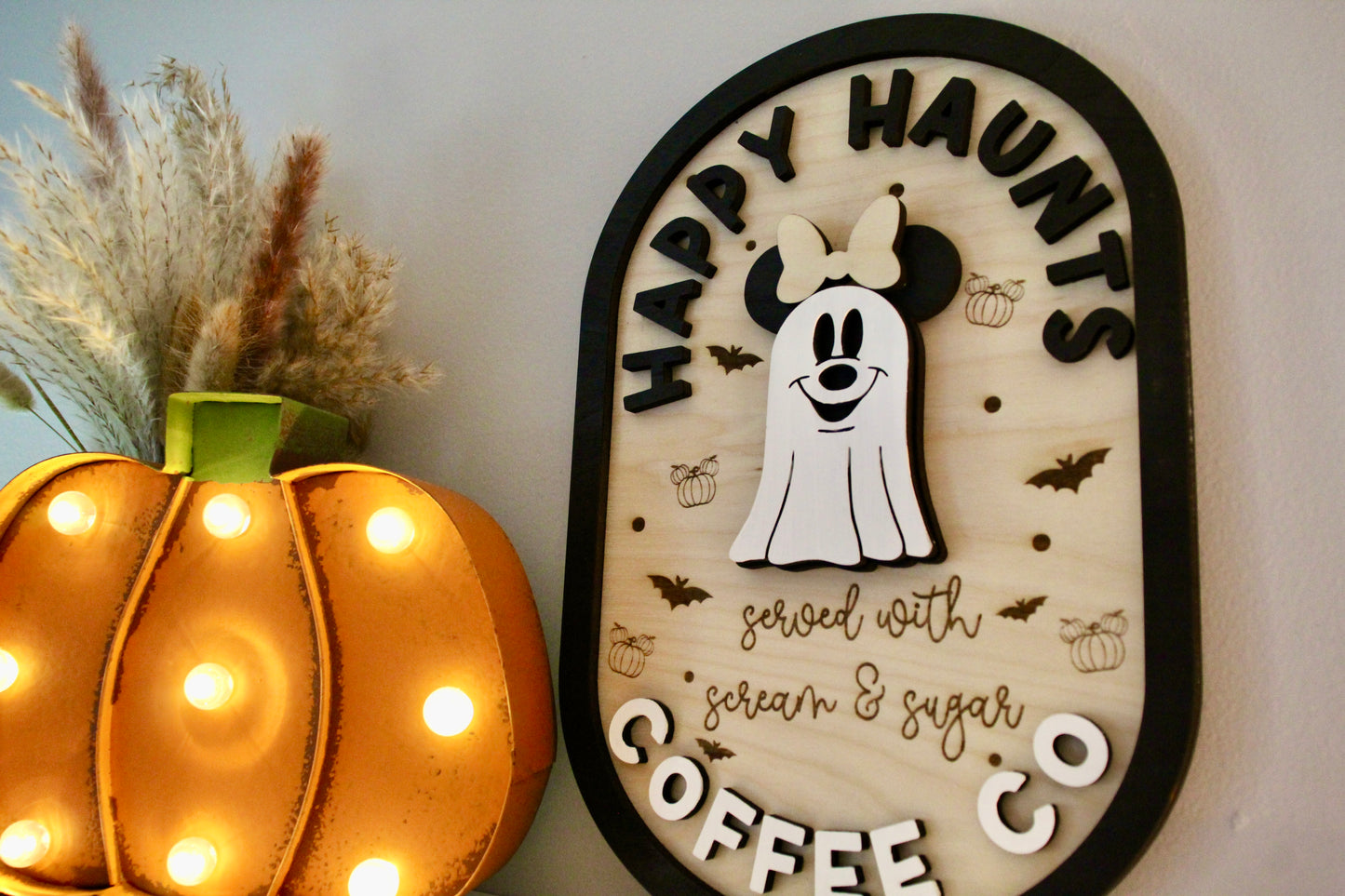 Hey Boo Halloween Decor, Coffee Bar Decor