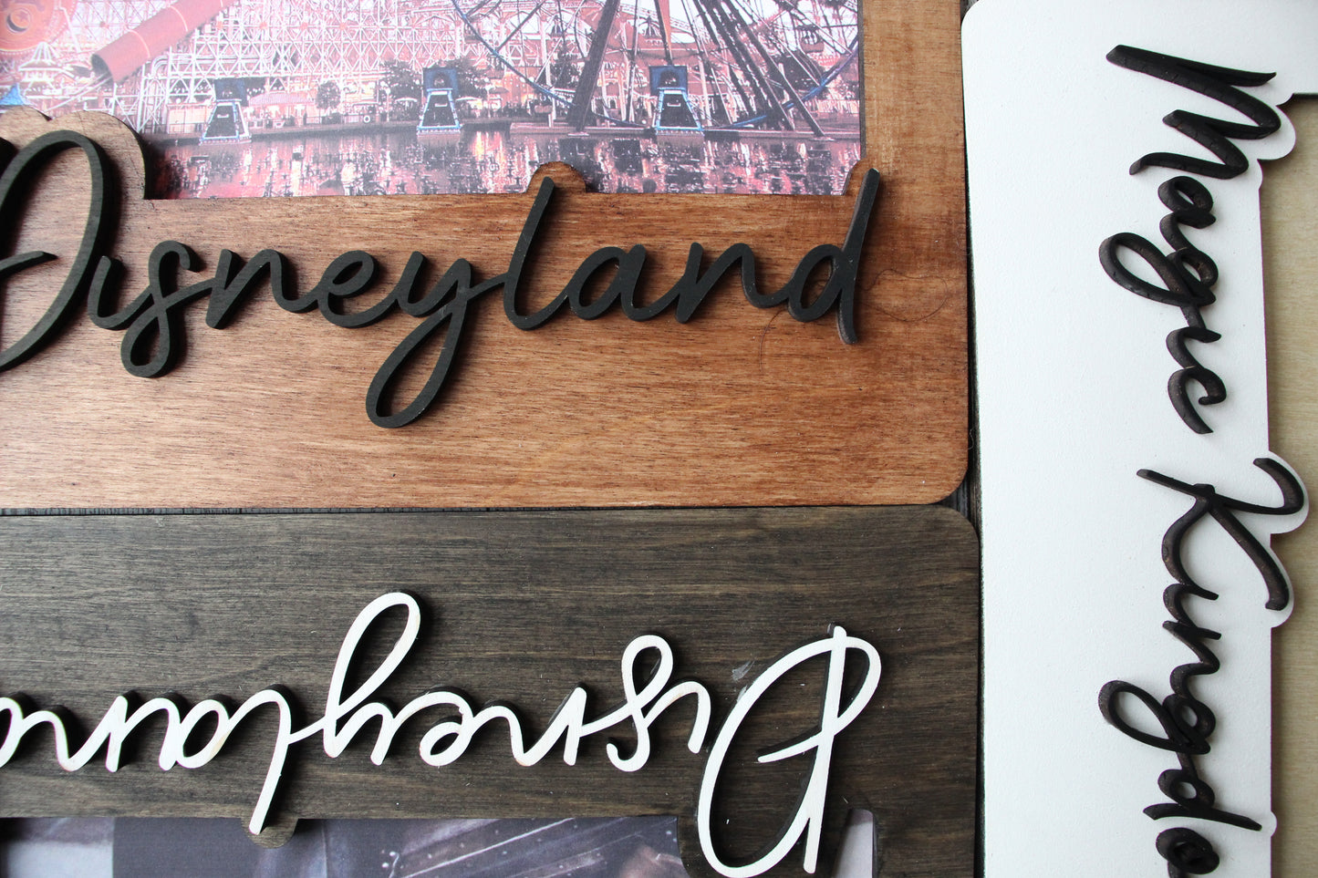 Customizable Wooden Picture Frame - Photoshoot Font – 8x8 Photo Display