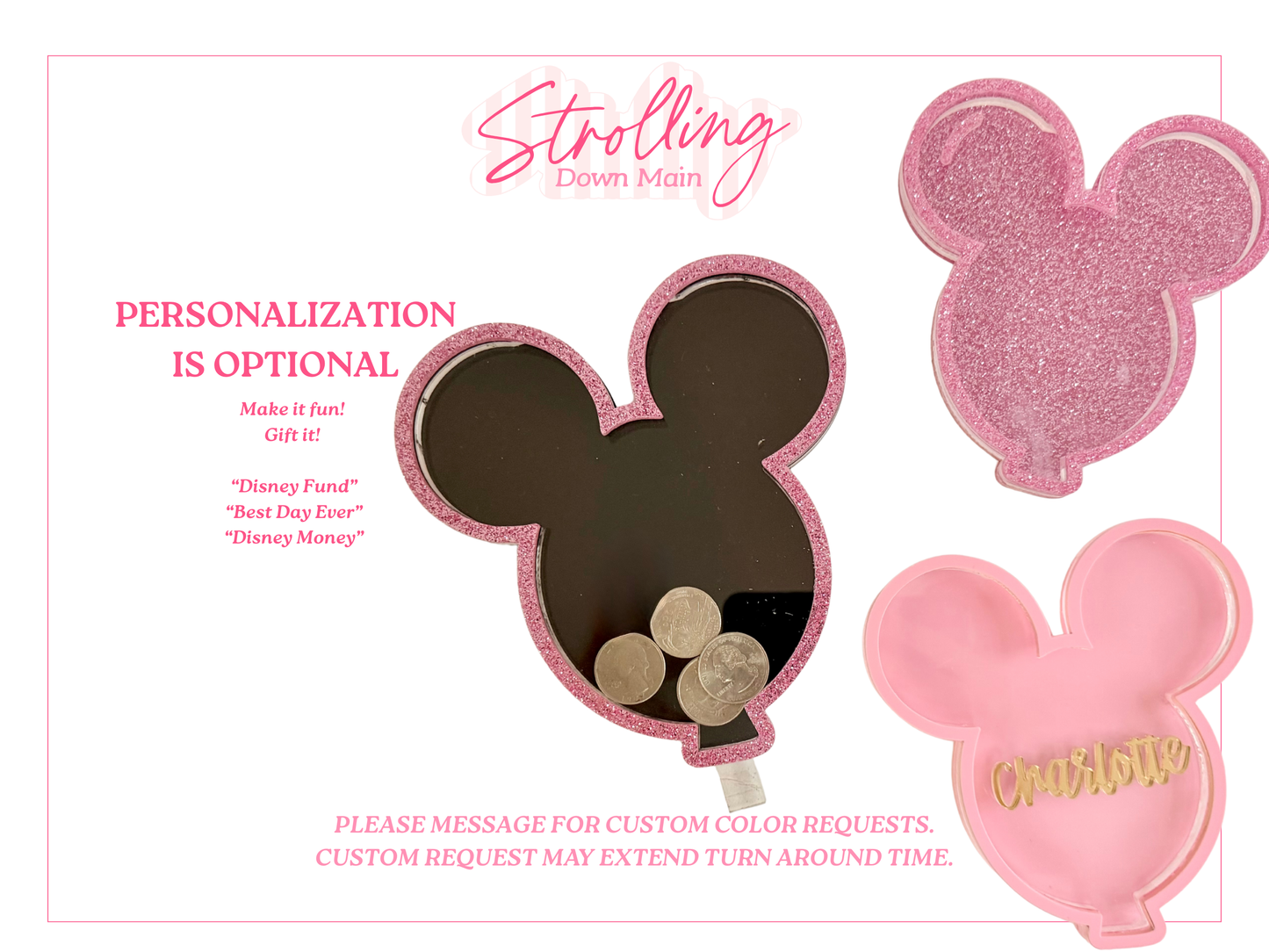 Balloon Piggy Banks – Personalized Money Bank with Easel Stand