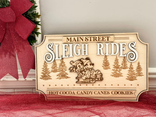 Main Street Sleigh Rides Sign