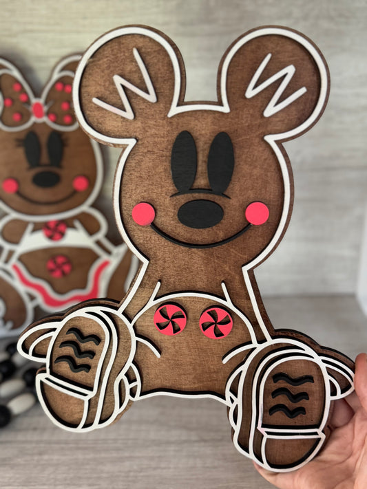 Gingerbread Mouse Shelf Sitters