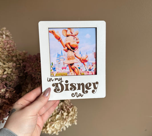 “In My Disney Era” Magnetic Wooden Picture Frame – 4x4 Photo Display