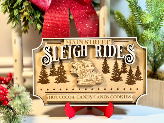 Main Street Sleigh Rides Sign