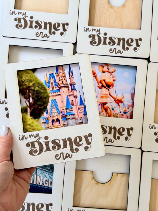 “In My Disney Era” Magnetic Wooden Picture Frame – 4x4 Photo Display