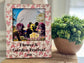 Flower & Garden Festival Floral  Magnetic Wooden Picture Frame – 4x4 Photo Display