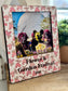 Flower & Garden Festival Floral  Magnetic Wooden Picture Frame – 4x4 Photo Display