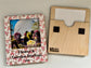 Flower & Garden Festival Floral  Magnetic Wooden Picture Frame – 4x4 Photo Display