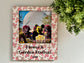Flower & Garden Festival Floral  Magnetic Wooden Picture Frame – 4x4 Photo Display