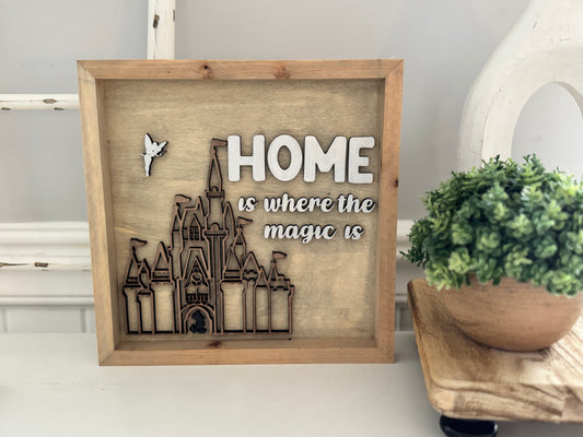 Home is Where the Magic Is - Castle Home Sign