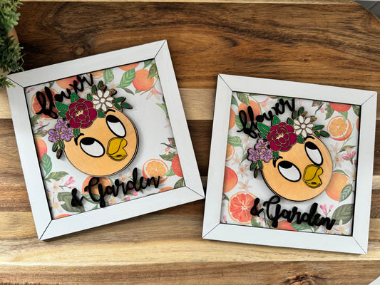 Orange Bird Flower & Garden Decor