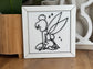 Tink Disney wooden wall decor, Tink Sketch Line Art