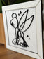 Tink Disney wooden wall decor, Tink Sketch Line Art