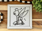 Tink Disney wooden wall decor, Tink Sketch Line Art