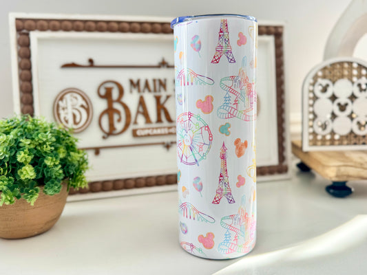 DCL Icons Pastel Rainbow Icons Personalized Stainless Tumbler