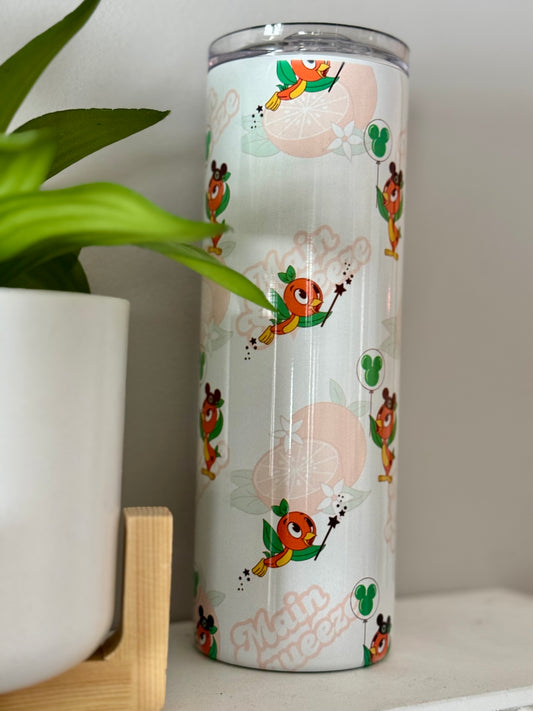 Orange Bird Personalized Stainless Tumbler