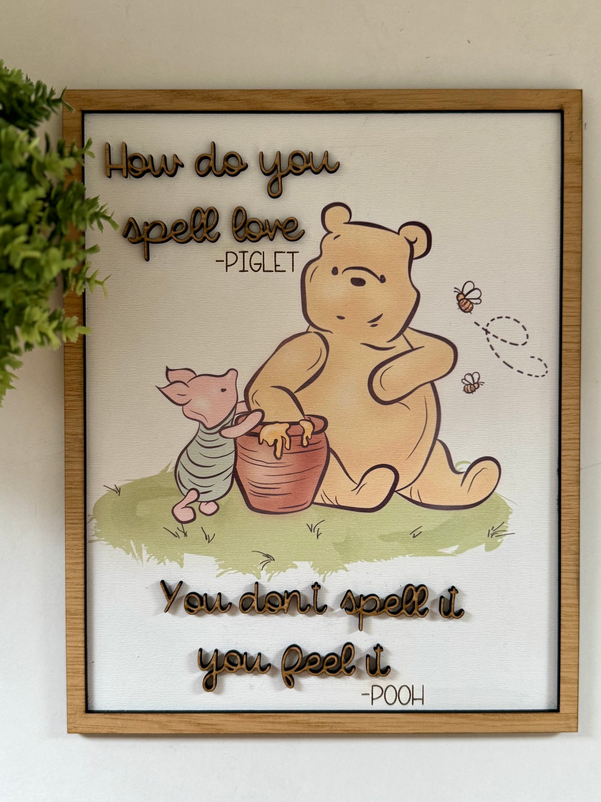 Classic Winnie the Pooh Wall Art, Pooh Nursery Decor, Pooh Quote Art