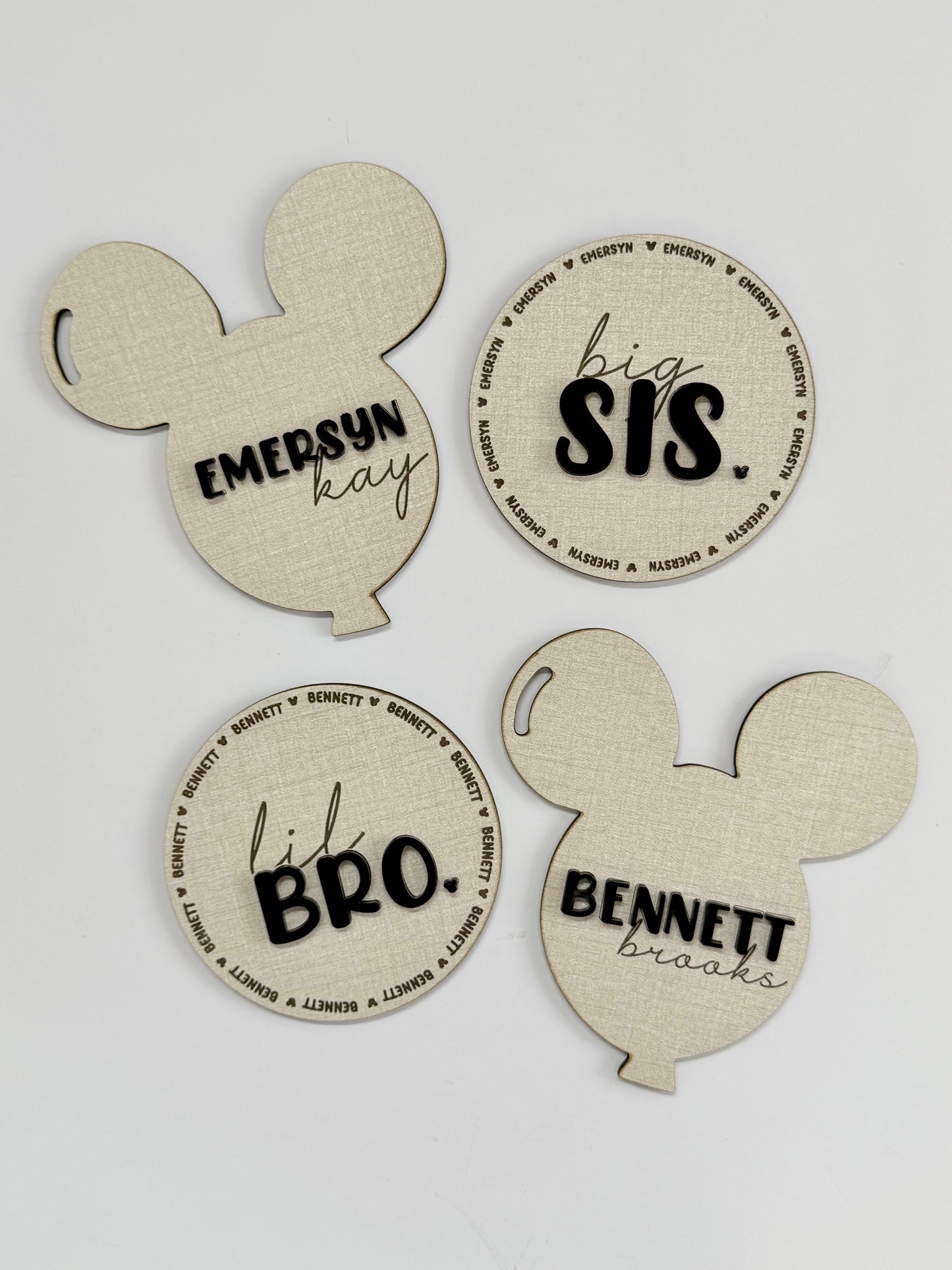 Mickey Balloon Baby Name Sign Photo Props