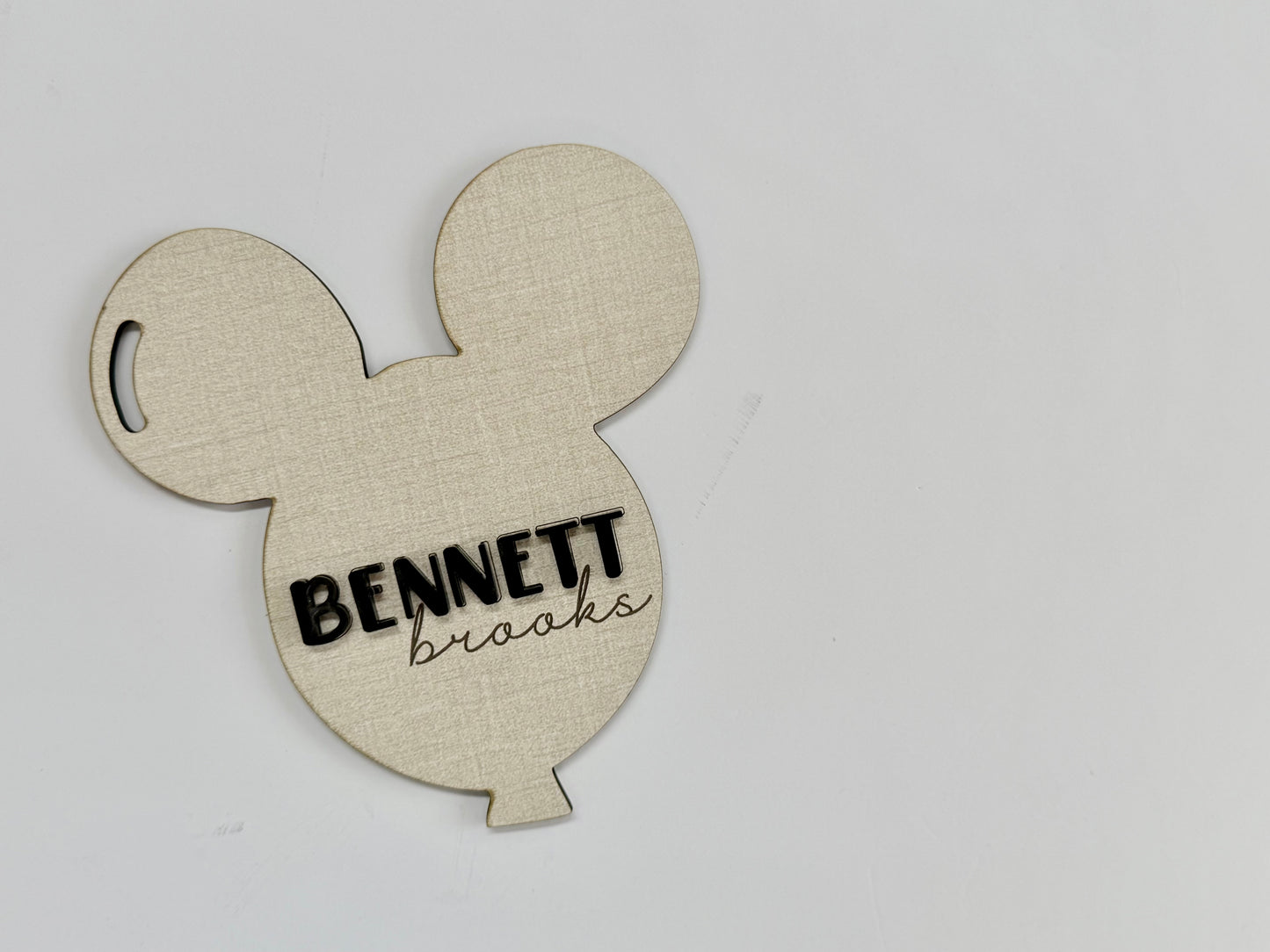 Mickey Balloon Baby Name Sign Photo Props