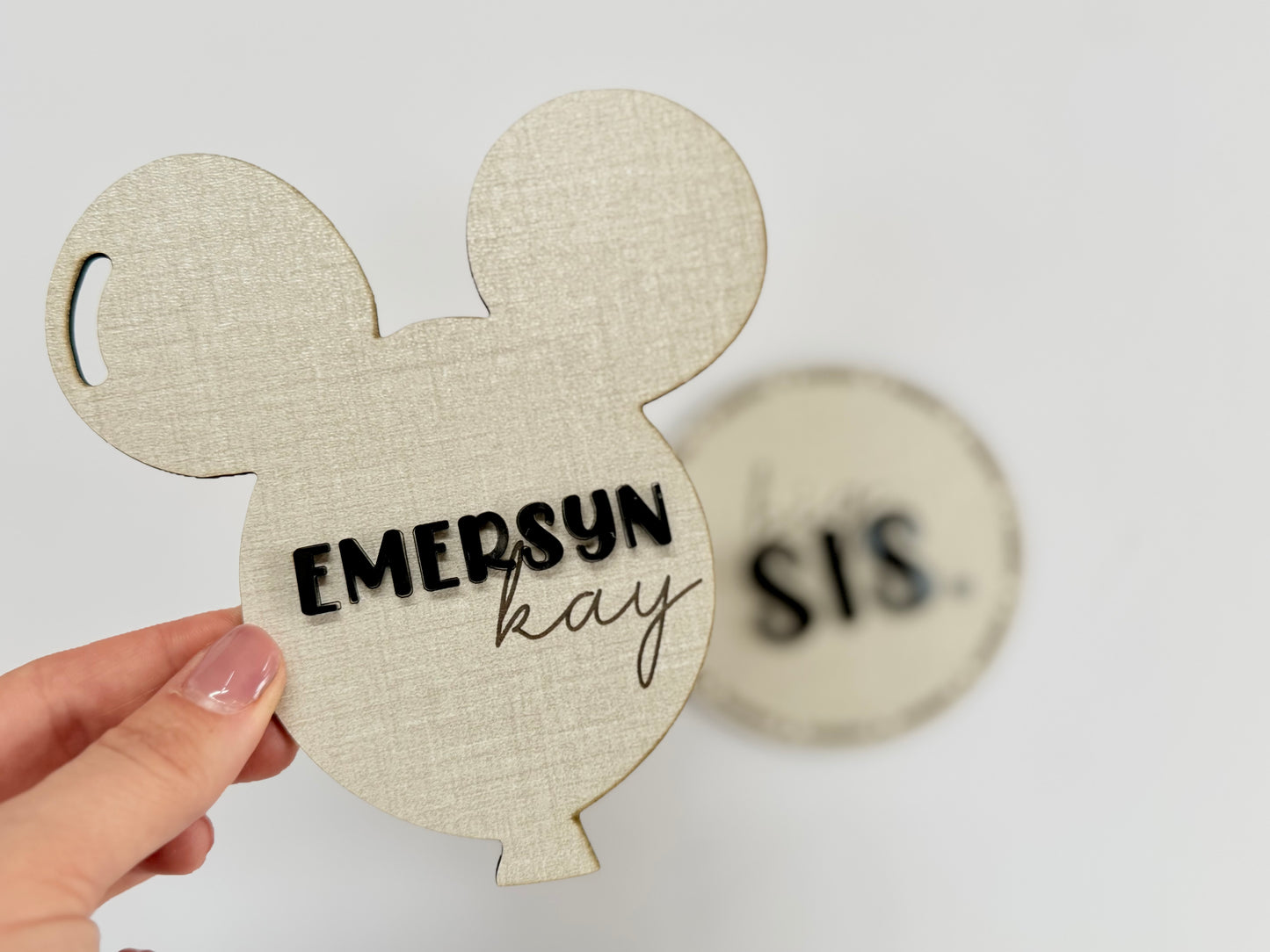 Mickey Balloon Baby Name Sign Photo Props
