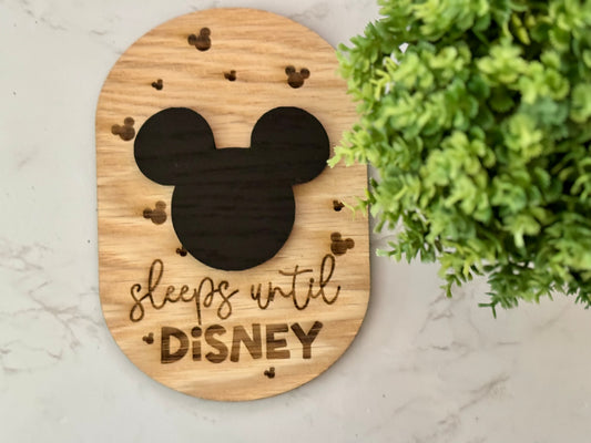 Sleeps Until Disney Vacation &nbsp;Countdown Chalkboard