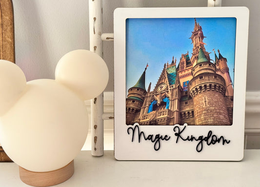 Customizable Wooden Picture Frame - Wish Font – 8x8 Photo Display