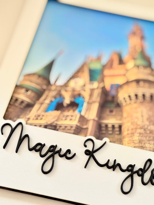 Customizable Wooden Picture Frame - Wish Font – 8x8 Photo Display