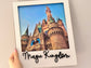 Customizable Wooden Picture Frame - Wish Font – 8x8 Photo Display