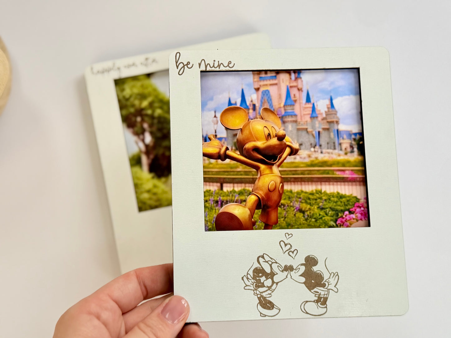 Sweetheart Lover - Disney Honeymoon - Magnetic Wooden Picture Frame – 4x4 Photo Display
