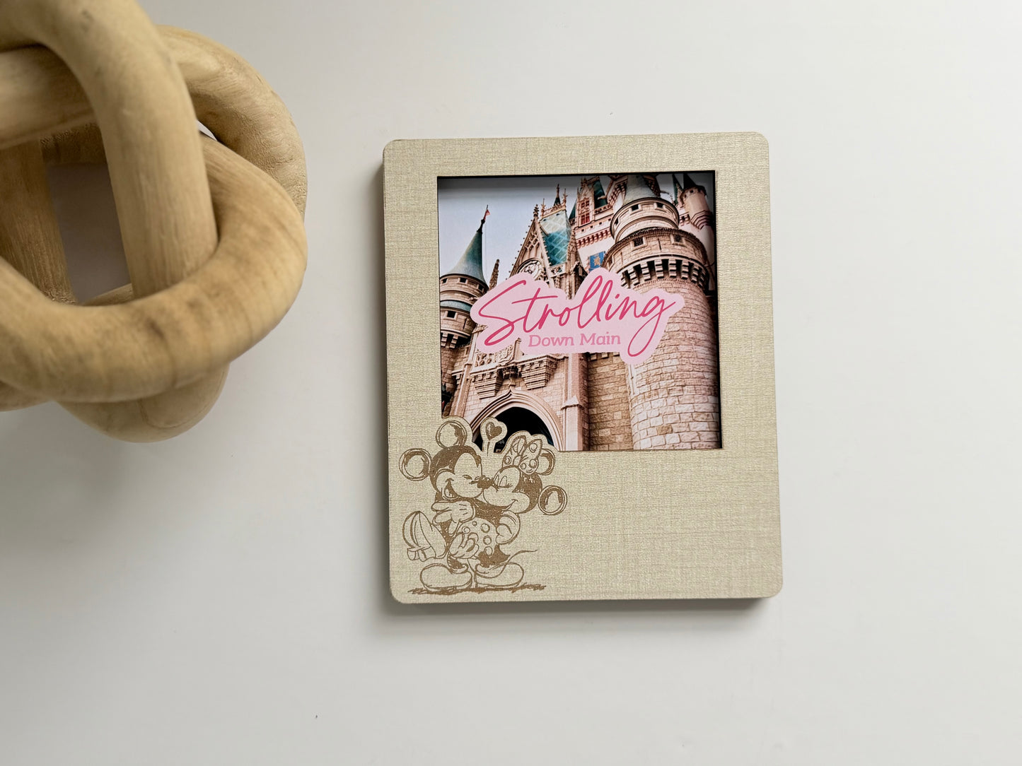 Sweetheart Lover - Disney Honeymoon - Magnetic Wooden Picture Frame – 4x4 Photo Display