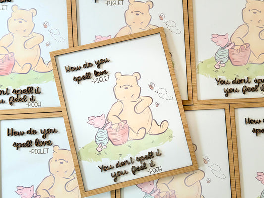Classic Winnie the Pooh Wall Art, Pooh Nursery Decor, Pooh Quote Art