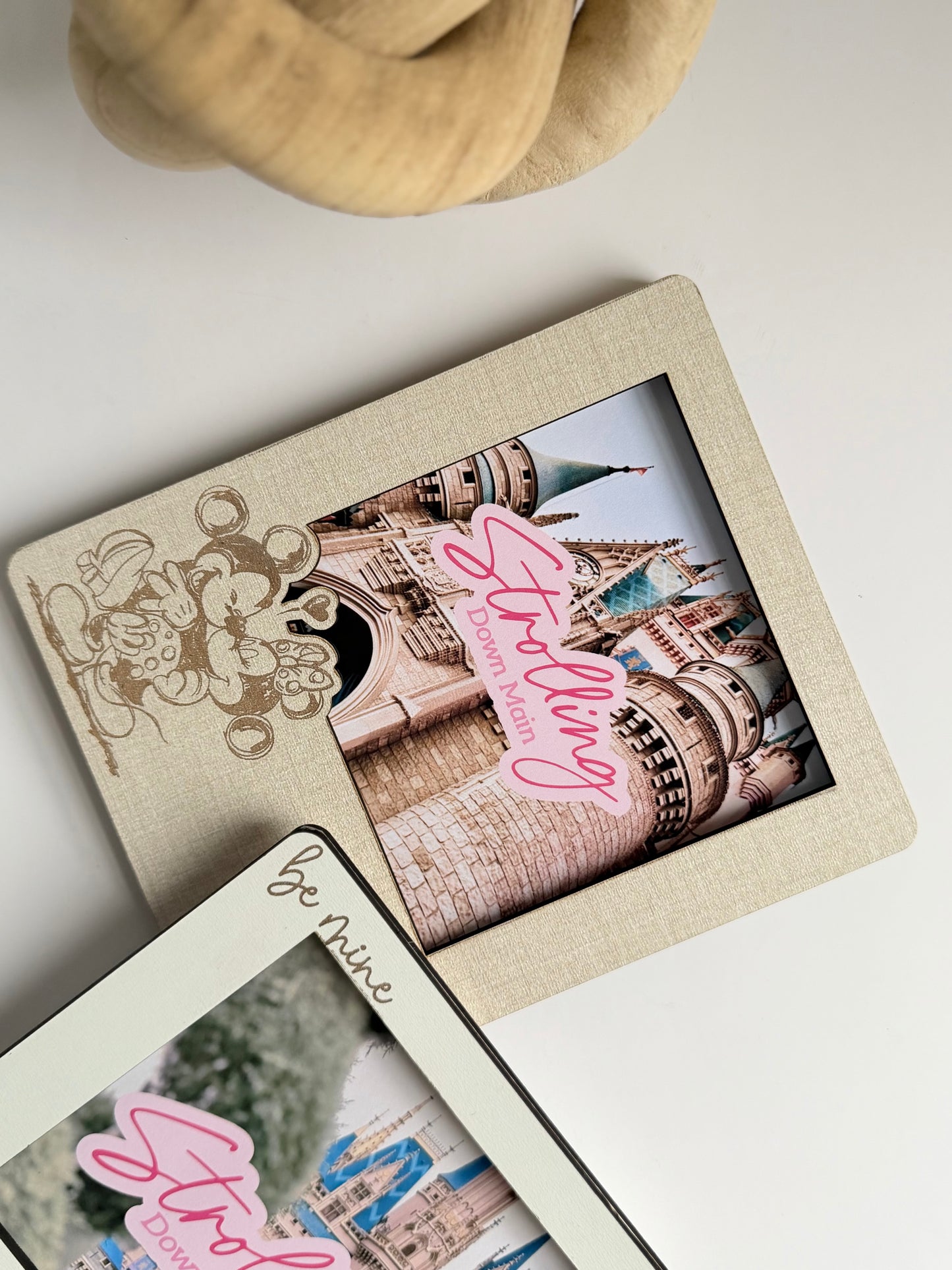 Sweetheart Lover - Disney Honeymoon - Magnetic Wooden Picture Frame – 4x4 Photo Display