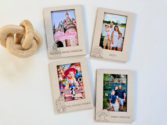 Four Parks Picture Frames, Magic Kingdom, Hollywood Studios, Animal Kingdom, EPCOT, Gallery Wall Frames, Character Autograph Souvenir