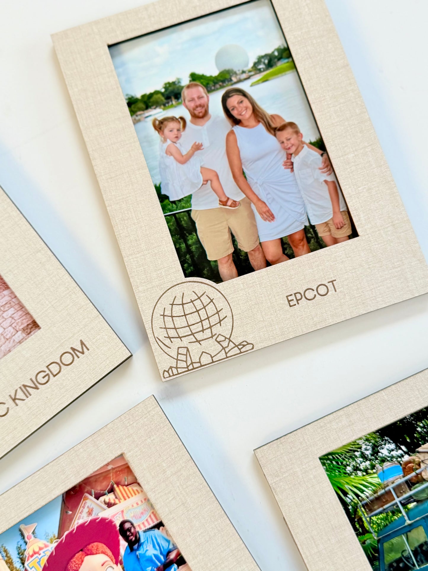 Four Parks Picture Frames, Magic Kingdom, Hollywood Studios, Animal Kingdom, EPCOT, Gallery Wall Frames, Character Autograph Souvenir