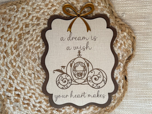 “A dream is a wish your heart makes…”