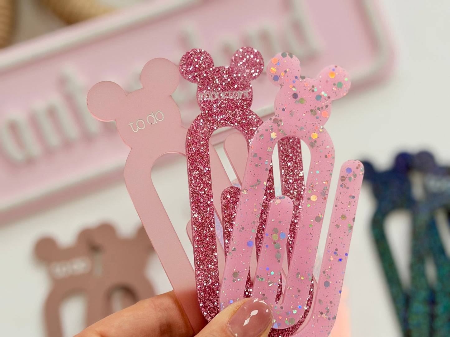 Jumbo Paperclips | Mickey Bookmarks | Planner, Notebook, Disney Aesthetic | Office Accessories (Set of 2)