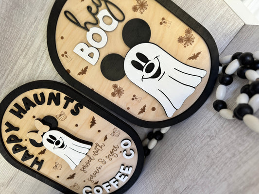 Hey Boo Halloween Decor, Coffee Bar Decor