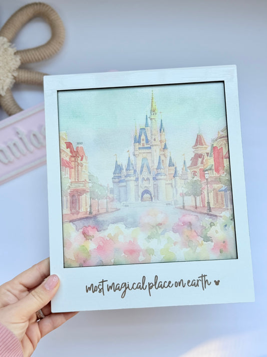 Castle Watercolor Wall Art