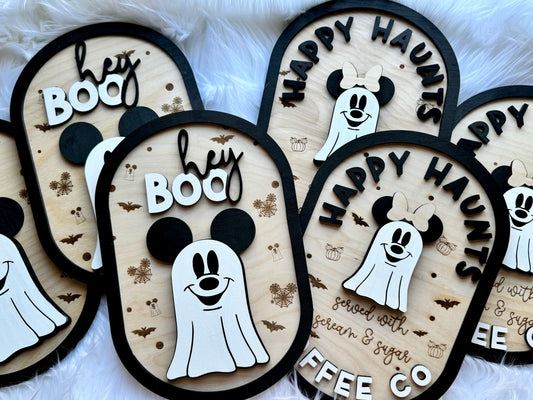 Hey Boo Halloween Decor, Coffee Bar Decor