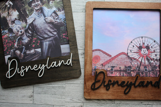 Customizable Wooden Picture Frame - Photoshoot Font – 8x8 Photo Display
